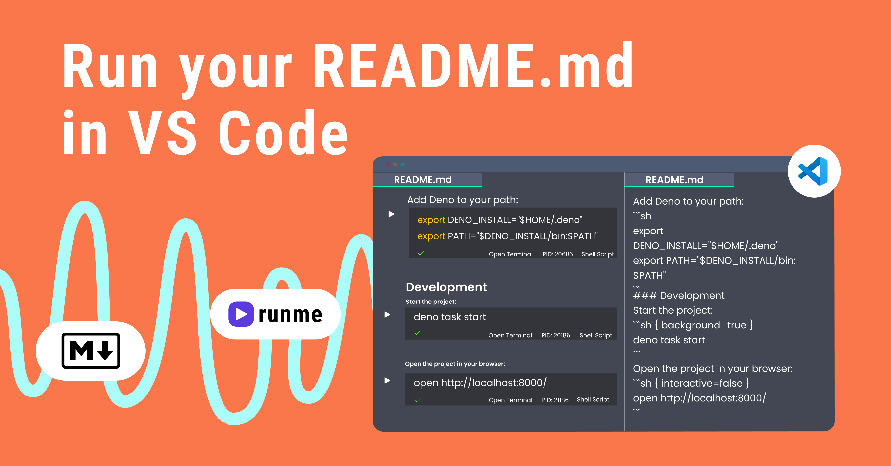 Run your README.md in VS Code